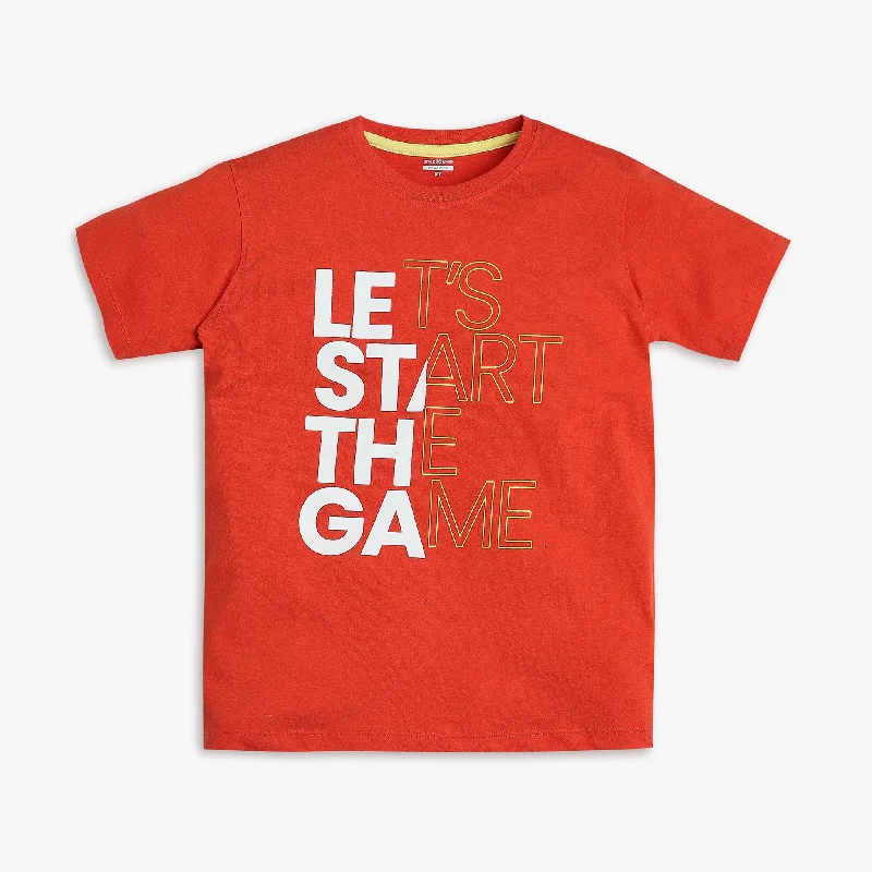 Men's Shirts with Lace-Up HemlinesBoys Regular Fit Graphic T-Shirt