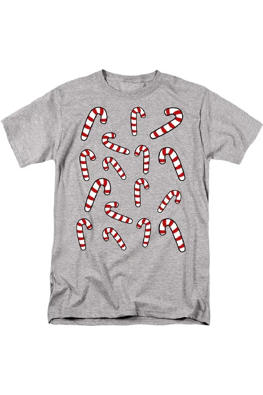 Stylish Men's HenleysCandy Cane Christmas Crew Unisex Adult T-Shirt