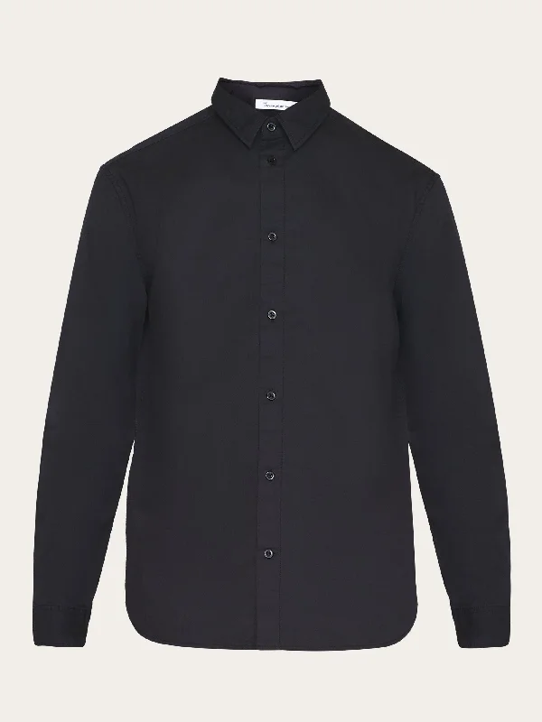 Men's Cowboy Shirts for Western StyleALF regular crispy cotton shirt - GOTS/Vegan - Black Jet