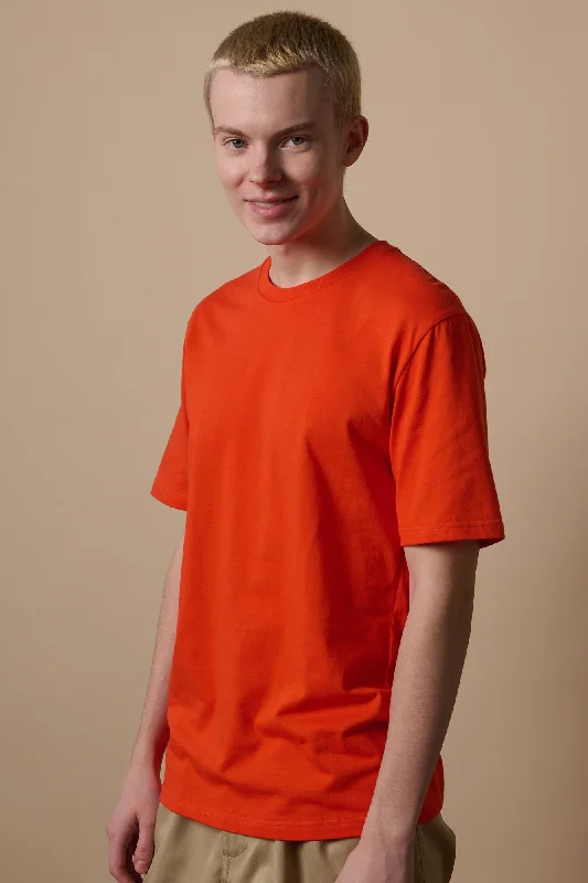 Layered Men's Henley ShirtsMen's Short Sleeve T Shirt - Flame Red