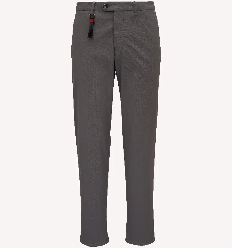 Men's Pants with Embroidered DesignsPescarolo New York Sport Trousers in Steel Grey