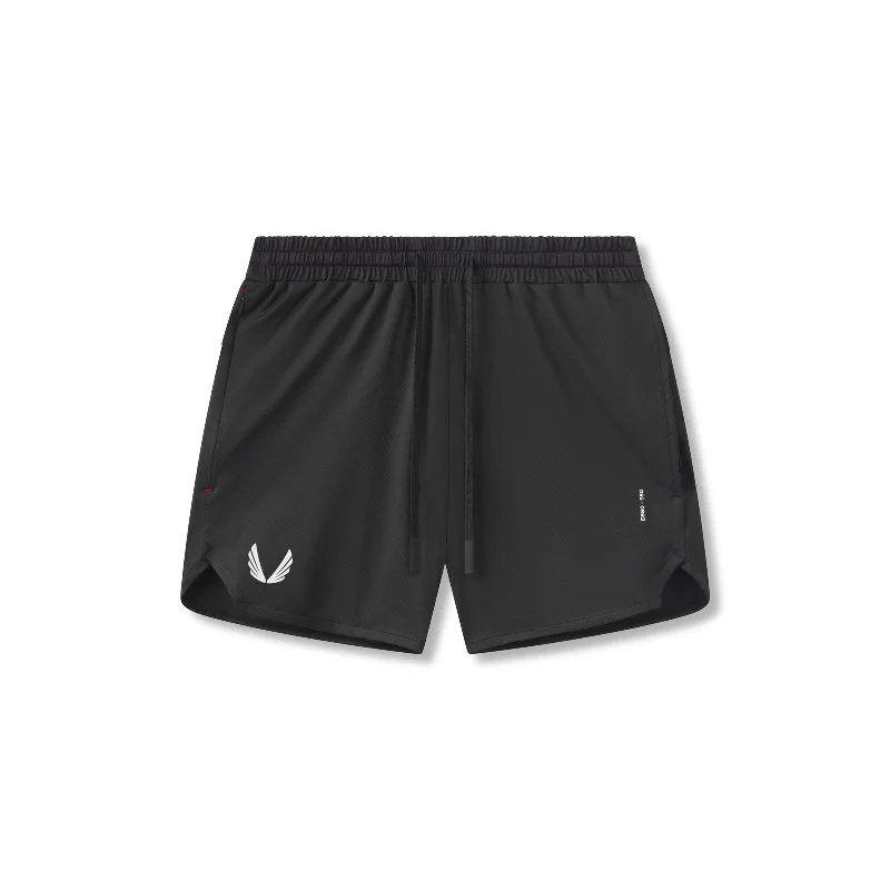 Men's Pants with Ripped and Distressed Details0993. AeroSilver® 5" Linerless Short - Black