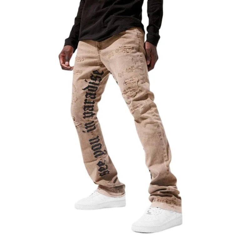 Men's Pants with Moisture-Wicking PropertiesJordan Craig Martin Stacked See You In Paradise Denim (Khaki) JTF1154A