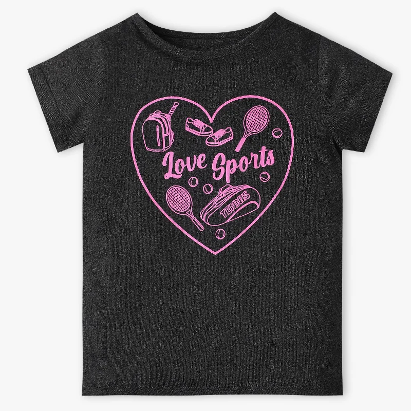 Men's Shirts with CollarsGirls Crew Neck Fun Playtime Graphic T-Shirt