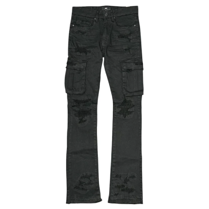 Men's Bootcut Jeans for a Flattering ShapeJordan Craig Martin Stacked Cargo Pocket Pants (Black) JTF1263