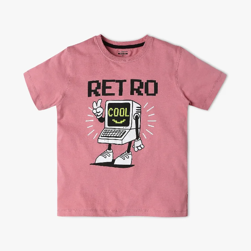 Men's Shirts with Embellished SleevesBoy's Regular Fit Graphic T-Shirt