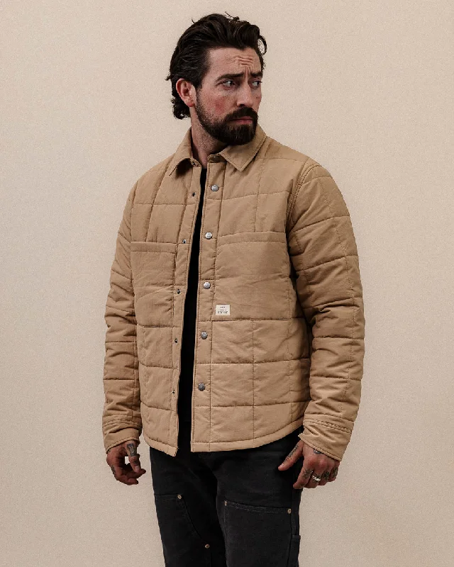 Men's Insulated Shirts for Cold WeatherBronson Quilted Overshirt - Sand