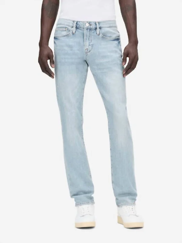 Men's Jeans with a Distressed LookMen's L'homme Slim Jean In Finn