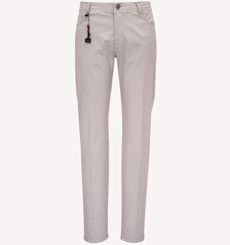 Men's Unique and Designer Bottom Wear for a Statement LookPescarolo 5-Pocket Pant in Light Grey