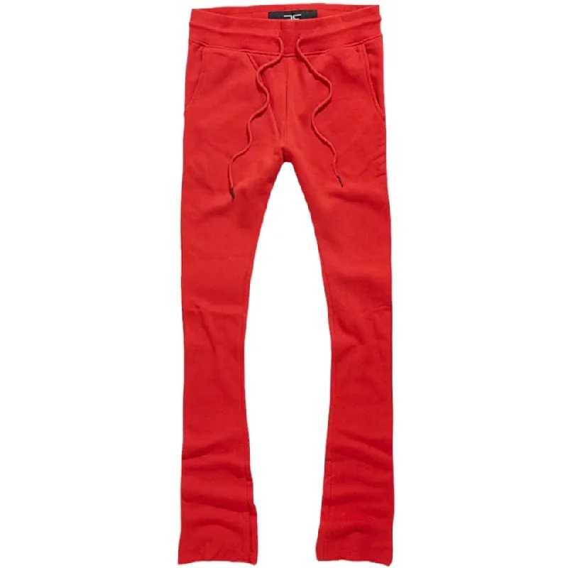 Men's Patterned Pants with PlaidsBoys Jordan Craig Uptown Stacked Sweatpants (Red) 8860LB