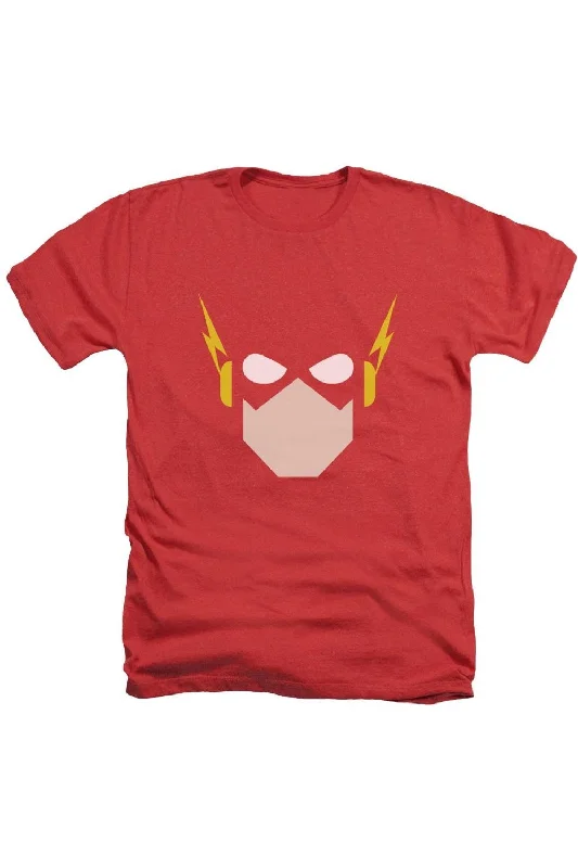 Men's Shirts with Pin CollarsJustice League of America Flash Head Adult Heather Tee / T-Shirt