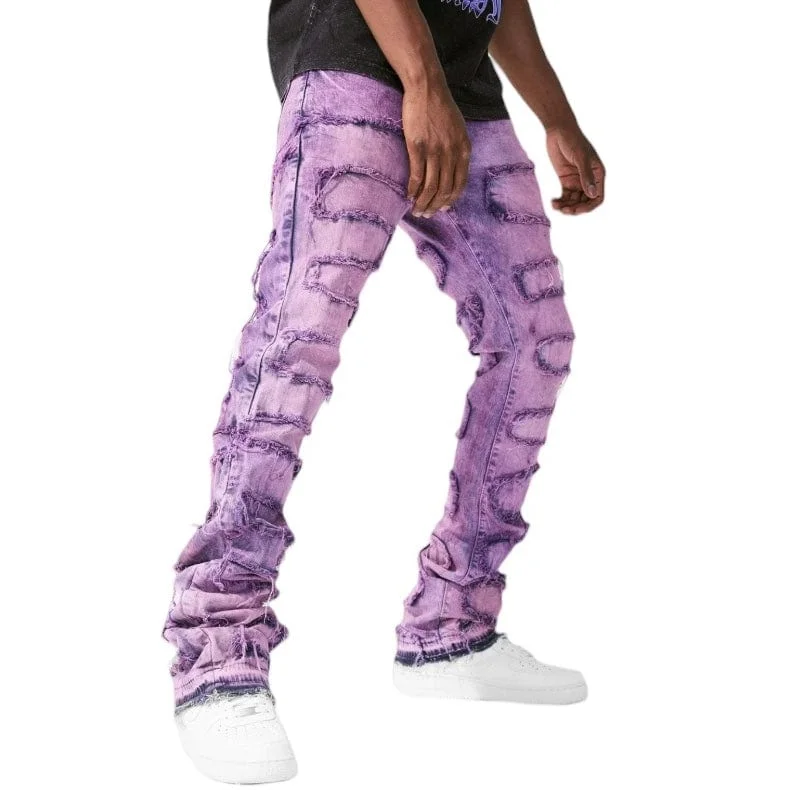 Men's Pants with Embroidered DesignsJordan Craig Martin Stacked Oasis Denim (Blush) JTF1131