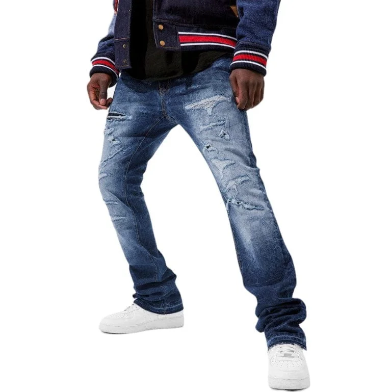 Men's Twill Pants for a Dressy LookJordan Craig Martin Stacked Crouching Tiger Denim (Dark Blue) JTF91628