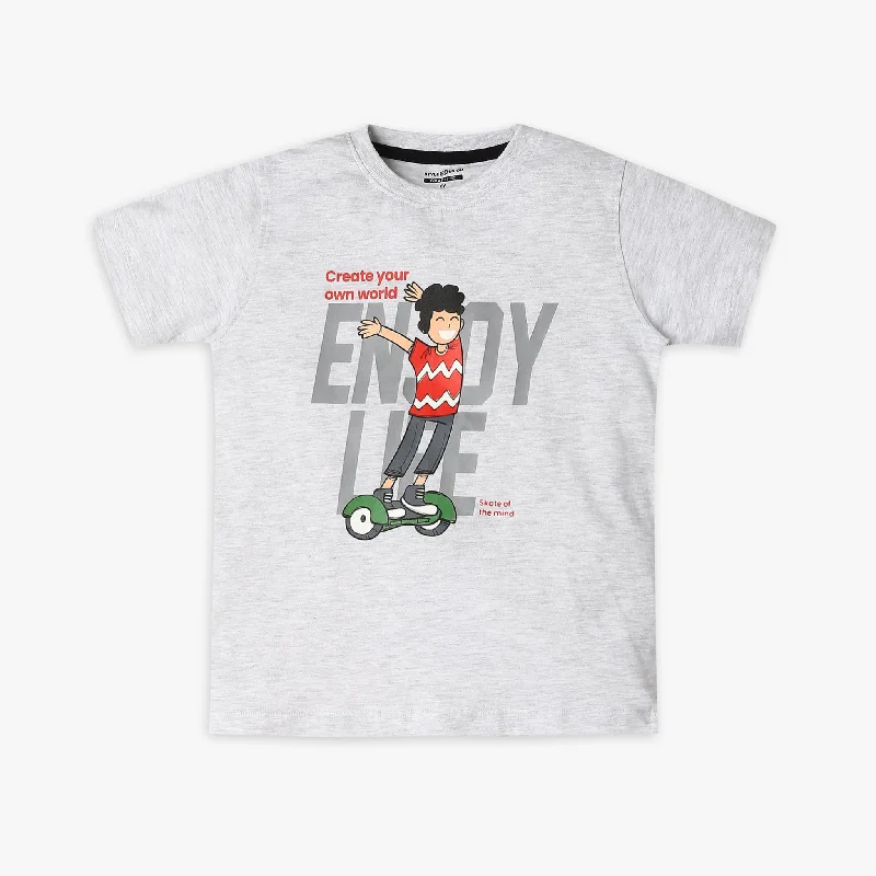 Men's Shirts with Spread CollarsBoy's Regular Fit Graphic T-Shirt
