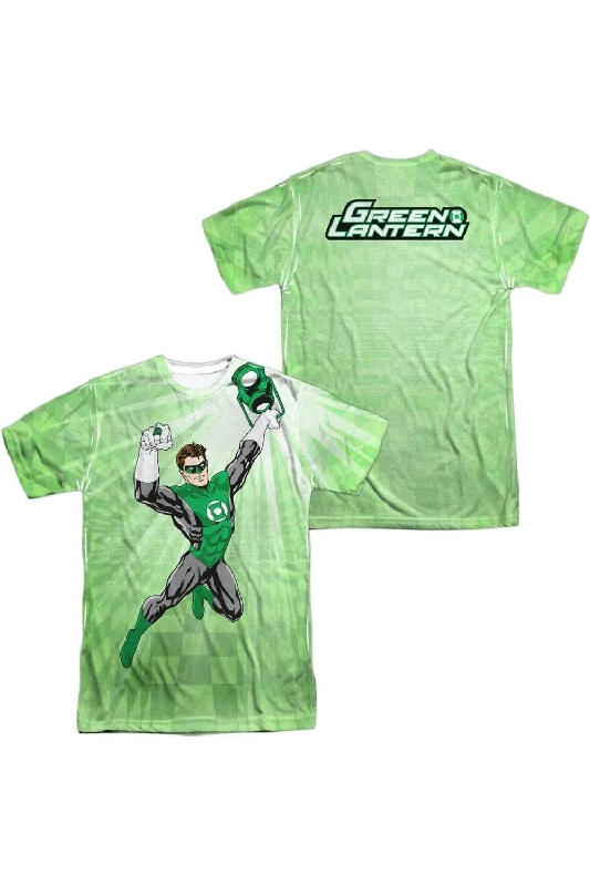 Men's Shirts with Lace-Up HemlinesGreen Lantern Dynamic (Front/Back Print) Short Sleeve Adult 100% Poly Crew Tee / T-Shirt