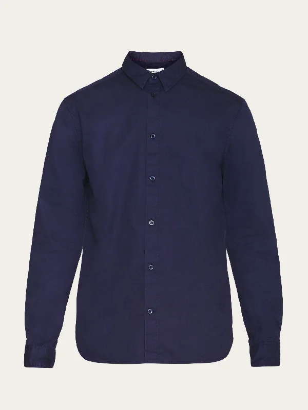 Men's Easy-Care Shirts for Busy LifestylesALF regular crispy cotton shirt - GOTS/Vegan - Total Eclipse