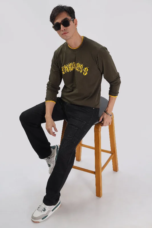 Men's Shirts with TiesEndless Pursuit Tee: Olive Green