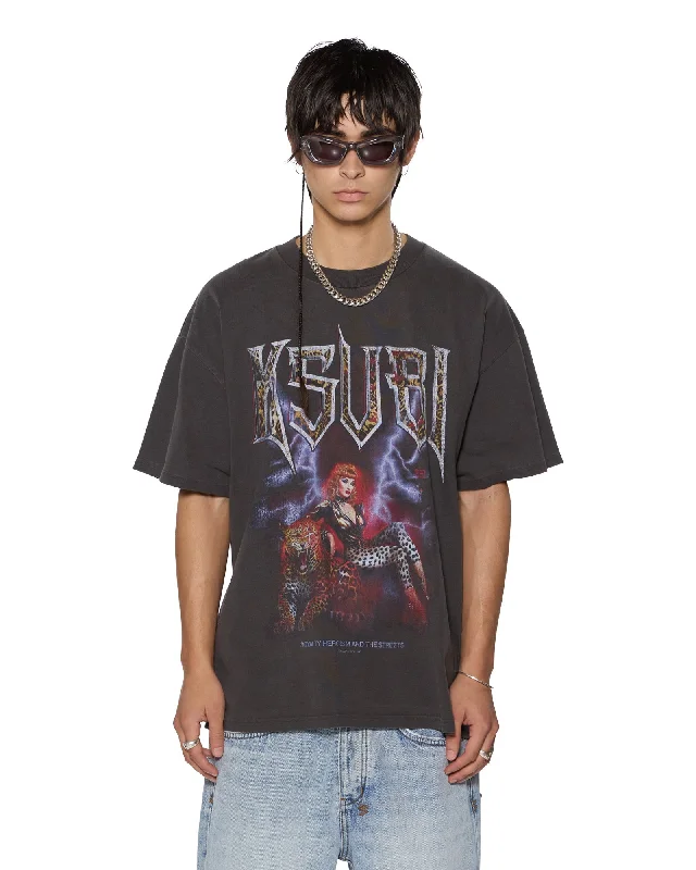 Men's Shirts with Wrinkle-Resistant FabricKINGDOM EKCESS SS TEE FADED BLACK
