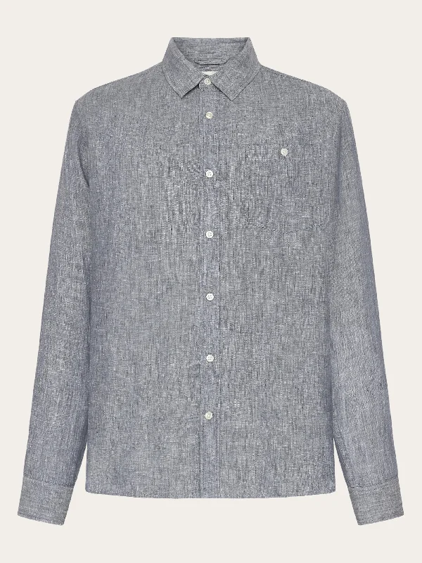 Men's Striped Long-Sleeve Shirts for a Maritime FeelCustom fit linen shirt - Vintage Indigo