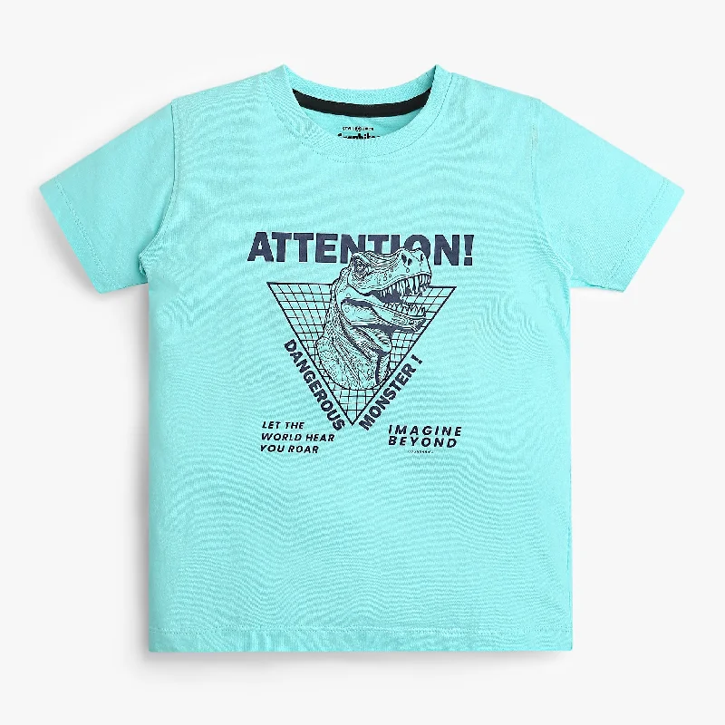 Men's Shirts with Lace-Up HemlinesBoys Graphic Crew Neck Animal Print T-Shirt