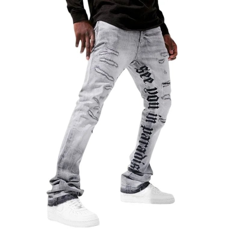 Men's Pants with Functional PocketsJordan Craig Martin Stacked See You In Paradise Denim (Cement) JTF1154