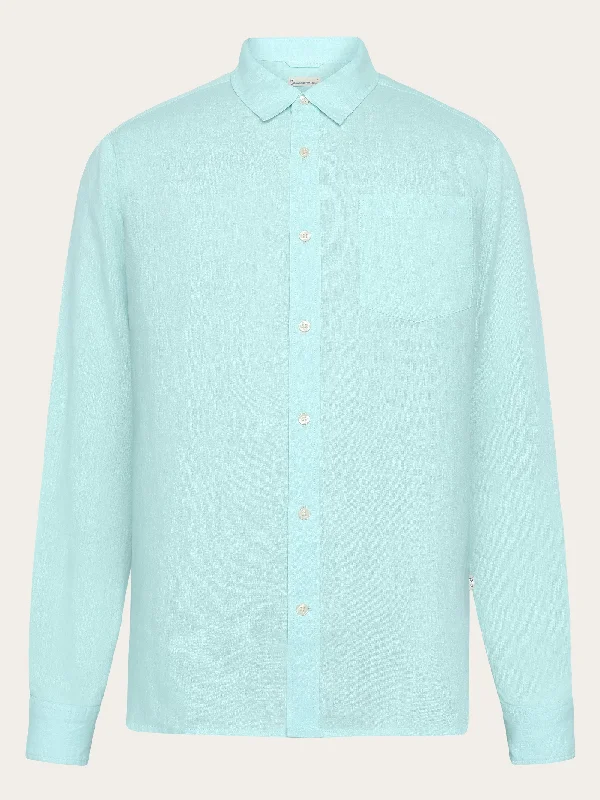 Men's Geometric Print Shirts for a Modern TwistCustom fit linen shirt - Aqua-Esque