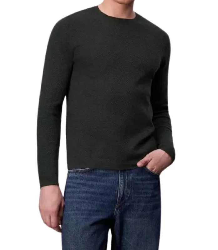 Bennet Crew Sweater In Forest Green
