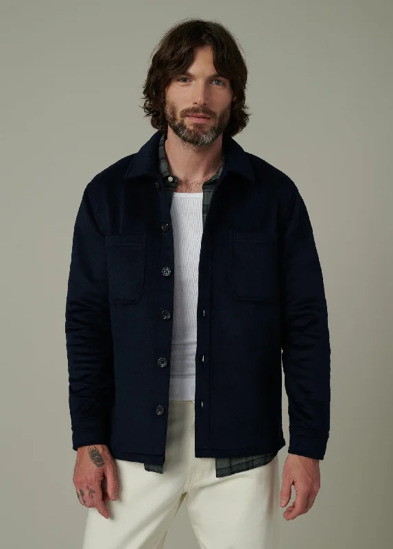 Men's V-Neck T-Shirts for a Flattering ShapeLEON WOOL OVERSHIRT
