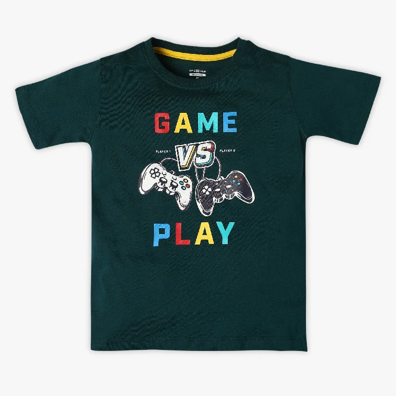 Men's Shirts with Velcro ClosuresBoy's Regular Fit Graphic T-Shirt