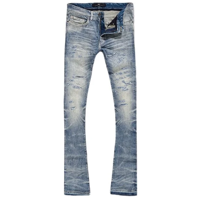 Men's Pants with Ripped and Distressed DetailsJordan Craig Martin Stacked Amsterdam Azure Denim (Antique)