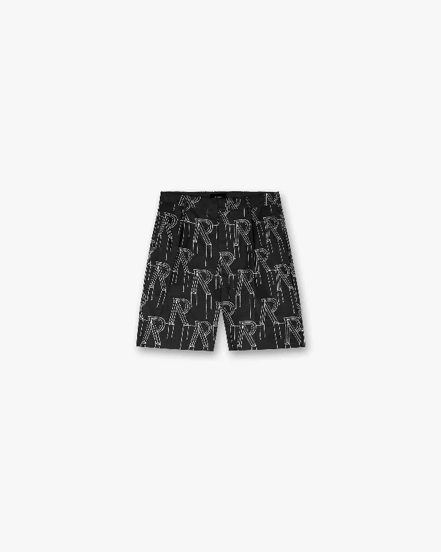 Men's Bootcut Jeans for a Flattering ShapeEmbroidered Initial Tailored Short - Black
