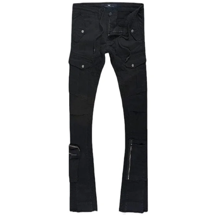 Men's Velcro-Closure Pants for ConvenienceJordan Craig Martin Stacked Aviation Cargo Pants (Black) JTF220