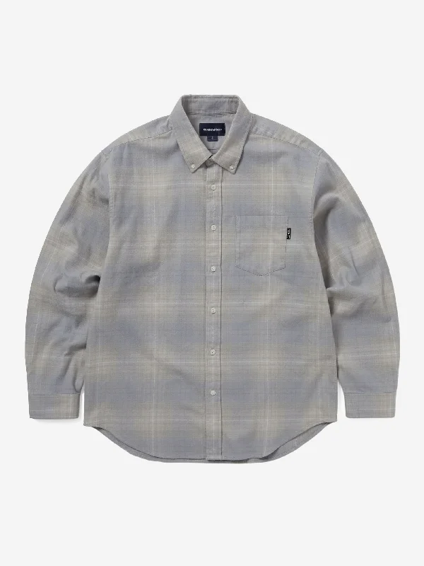 Men's Travel Shirts for Easy Packingthisisneverthat Flannel Check Shirt - Grey