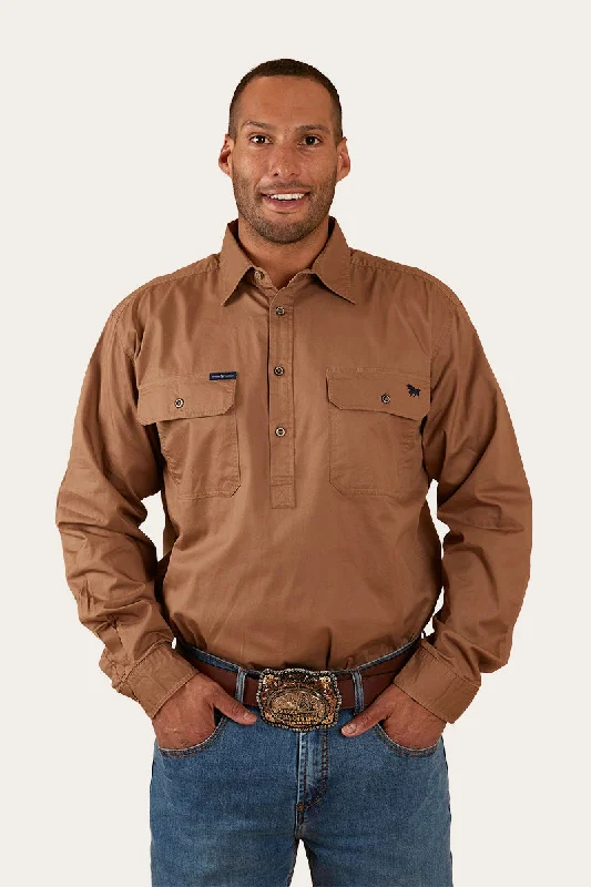 Men's Regular-Fit Shirts for a Classic FitKing River Half Button Work Shirt - Clay
