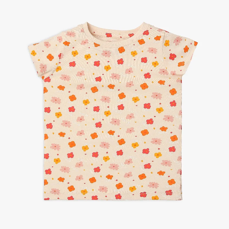 Men's Shirts with Abstract DesignsGirl's Regular Fit Printed T-Shirt