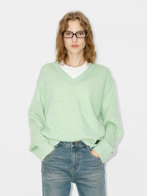 V-neck Loose Sweater