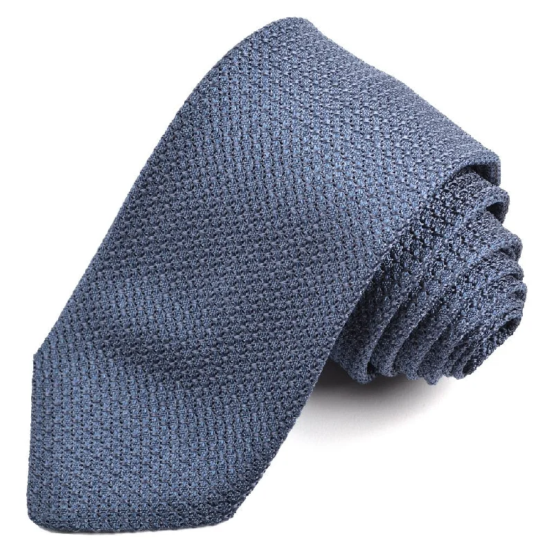 Men's Shirts with Button-Down CollarsSolid Garza Grossa Grenadine Italian Silk Tie in Steel Blue by Dion Neckwear