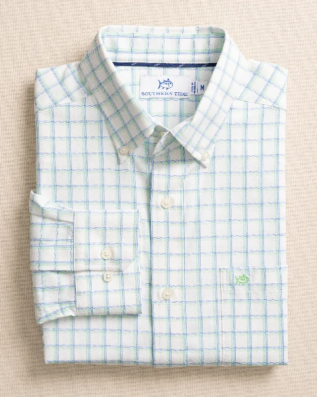 Men's Dressy Button-Down Shirts for Formal OccasionsHabersham Plaid Intercoastal Long Sleeve Sport Shirt