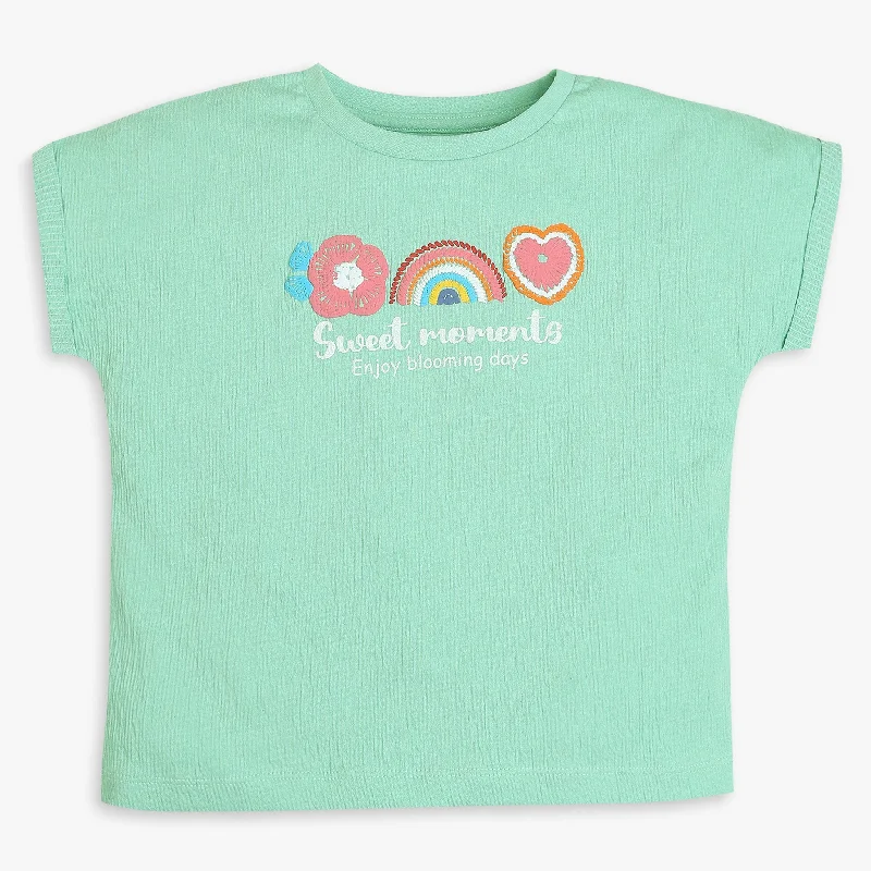 Warm Men's Fleece-Lined TopsGirls Boxy Fit Printed T-Shirt