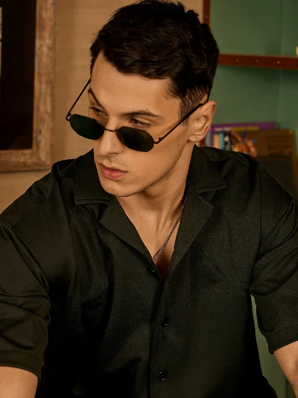 Men's Patterned Dress Shirts for a Unique TwistOlive: Resort Wear Casual Oversized Shirt
