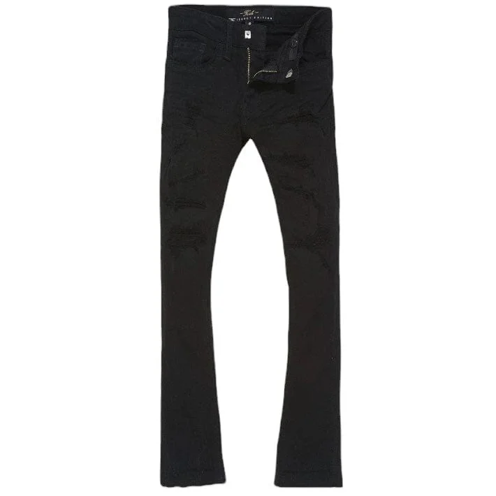 Men's Dress Pants for Special OccasionsBoys Jordan Craig Stacked Tribeca Twill Pants (Black) JTF990RB