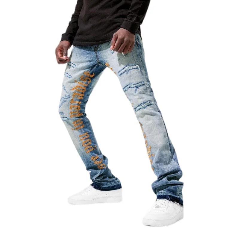 Men's Pants with Water-Resistant FabricJordan Craig Martin Stacked See You In Paradise Denim (Lager) JTF1154