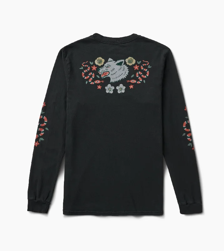 Men's Shirts with Patchwork SleevesWolfpack LS Premium Tee