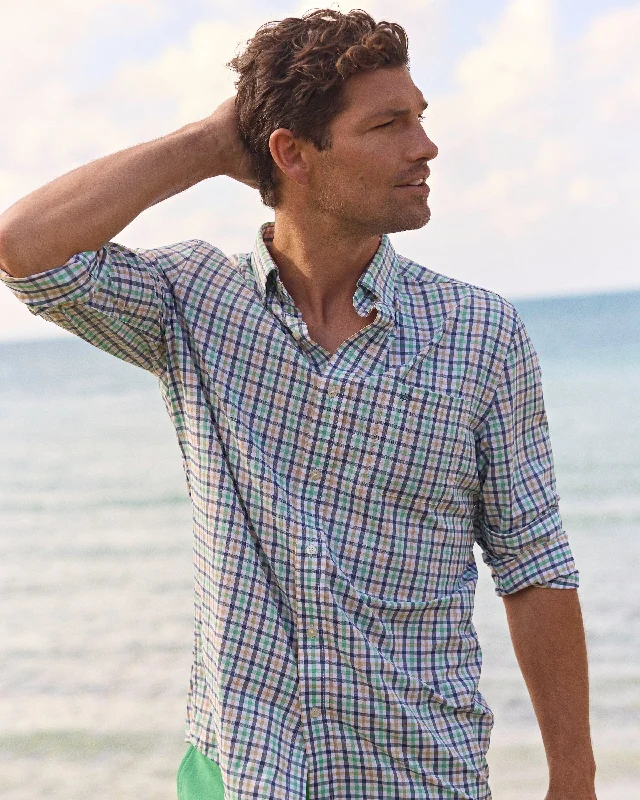 Men's Bamboo Fiber Shirts for Softness and Breathabilitybrrr°® Intercoastal Glenmoor Plaid Long Sleeve Sport Shirt