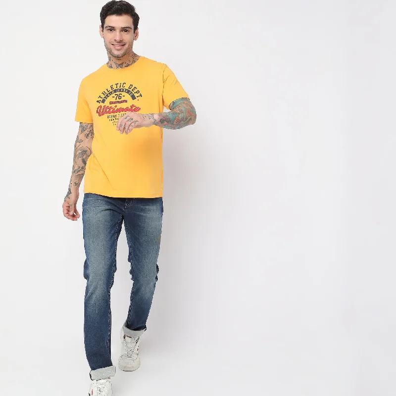 Men's Shirts with French CuffsRegular Fit Graphic T-Shirt
