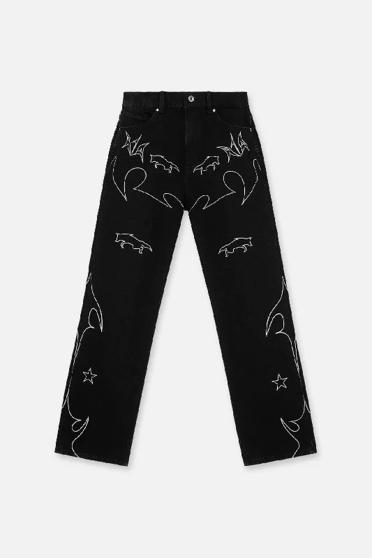 Men's Skinny Jeans for a Trendy LookJONAS STRAIGHT LEG JEAN | BLACK AND WHITE WESTERN