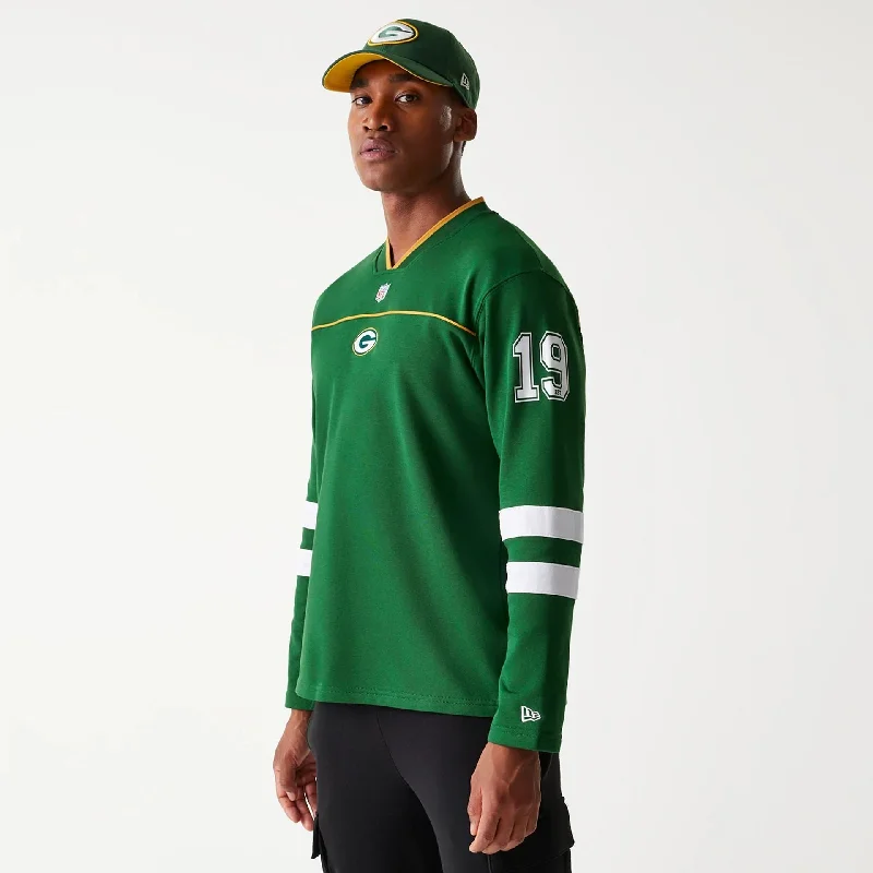 Men's Shirts for CampingGreen Bay Packers Korea Green Long Sleeve T-Shirt