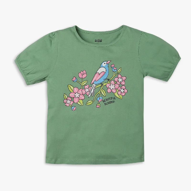 Men's Shirts with Graphic SleevesGirl's Regular Fit Graphic T-Shirt