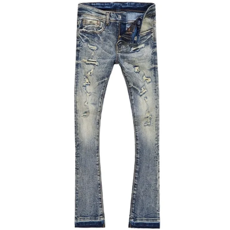 Men's Pants with Logo EmbossmentsBoys Jordan Craig Stacked Rockport Denim (Desert Storm) JTF1167RB