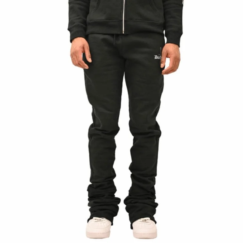 Men's Bootcut Jeans for a Flattering ShapeDoctrine Denim Dagger Super Stacked Flared Joggers (Black) DB0024